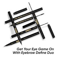 Insight Cosmetics Eyebrow Define Duo (2 in 1) | Eyebrow Tinted Gel with a slim, precise Spoolie | Long lasting, Smudgeproof & Water Resistent Formula | Semi Matte Finish | 2.5 g (Brown)