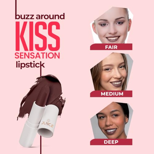 Juice Marron Royale - M06 Kiss Sensation Lipstick & Lovely Lilac - M17 Color Luxe Liquid Lipstick with Goodness of Bio Retinol, & SPF 15 UV Protection