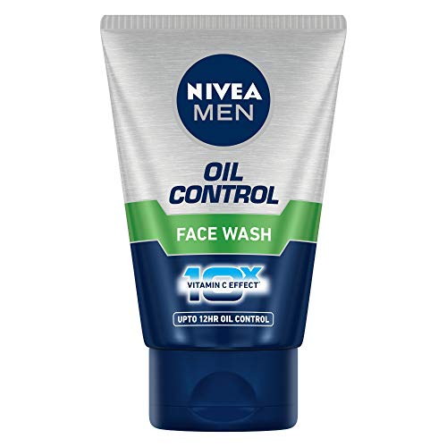 NIVEA MEN Shaving, Sensitive Shaving Foam, 250ml & NIVEA Men Face Wash for Oily Skin, Oil Control for 12hr Oil Control with 10x Vitamin C Effect, 100 g
