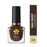 Olivia Nail Paint for Glossy Finish - 5ml (14 Just Brownie)