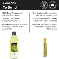 Soulflower Olive Hair & Skin Oil | 225ml | Cold-Pressed Oil for Hair Growth, Face Massage & Deep Moisturization | Reduces Wrinkles, Nourishes Scalp & Strengthens Roots | 100% Pure & Natural with Vitamin E