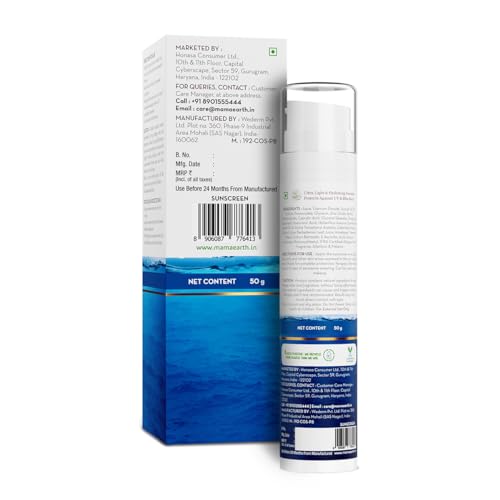 Mamaearth Aqua Glow Hydrating Sunscreen Gel with Himalayan Thermal Water and Hyaluronic Acid | Shields from UVA & UVB Rays | Blue Light Protection | For All Skin Types | For Men & Women | 50g