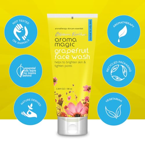 Aroma Magic Grapefruit Face Wash for Brightening & Pore tightening |For Oily Skin| 100 ml | Pack of 1