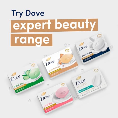 Dove Sandalwood Beauty Bar for Naturally Glowing Skin with 100% Natural Origin Sandalwood and Real Saffron Extracts 125g (Pack of 3)