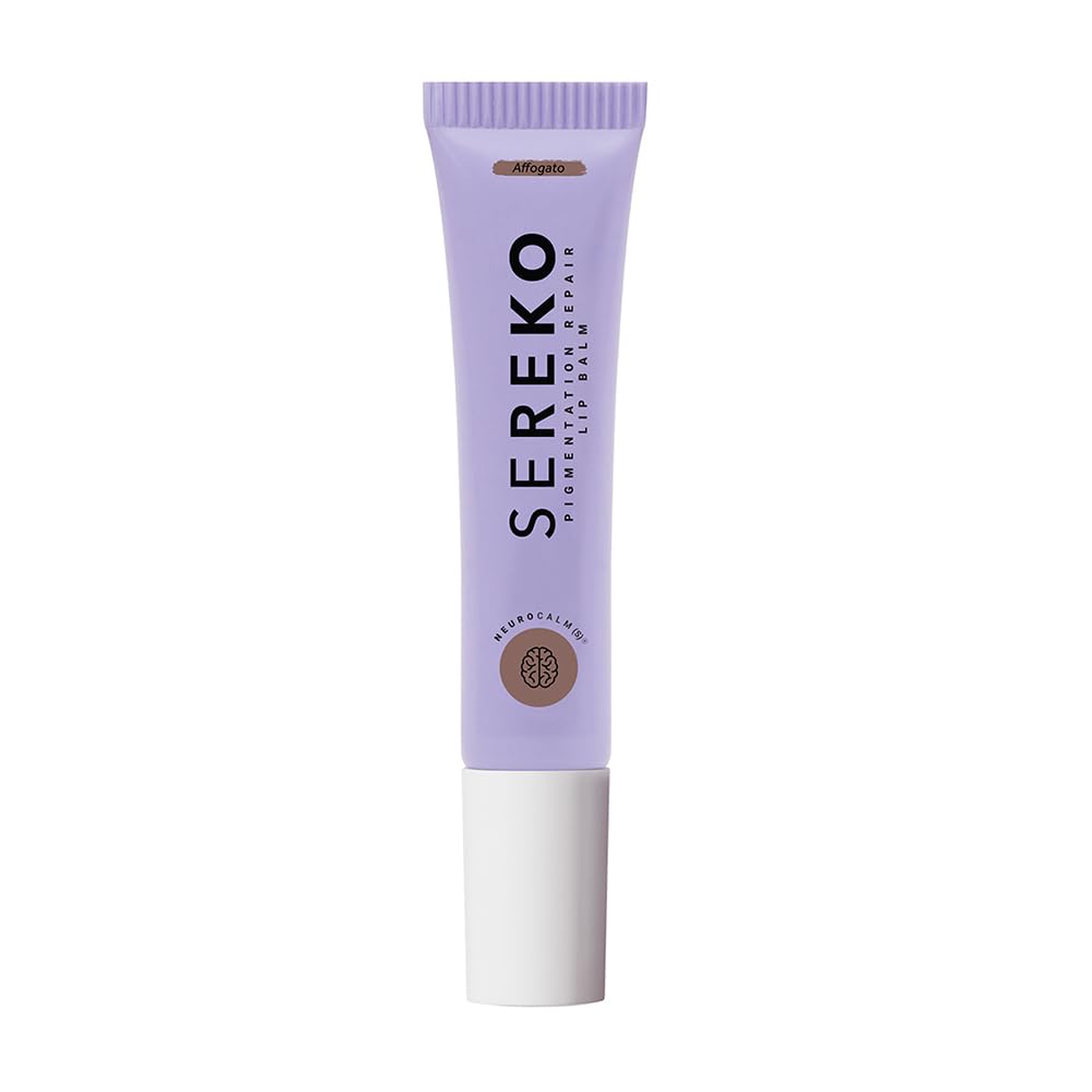Sereko Pigmentation Repair Lip Balm for Dark Lips With Kojic Acid, Vitamin C & Mango Seed Butter | Brightens Dark & Discoloration Lips, 24H Hydration, Lock Moisture | For Women & Men | Affogato - 8gm