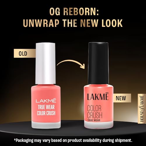 Lakmé True Wear Color Crush Glossy Finish Nail Polish, Long Lasting & Vibrant Nail Paint, 103, 6Ml