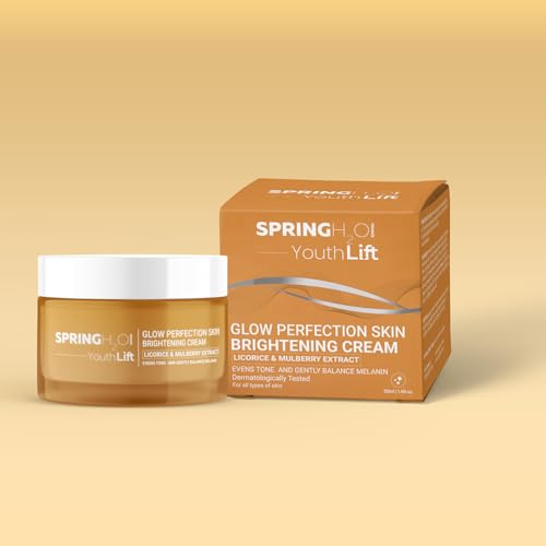 Spring H2O Glow Perfection Skin Brightening Cream | Hydrating & Even Tone Face Moisturizer | Reduces Dark Spots & Dullness | For All Skin Types – 50ml