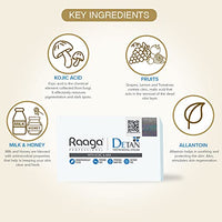Raaga Professional De-Tan Pack | Tan Removal Cream with Kojic and Milk | Dermatologically Tested, Peroxide Free, Hydroquinone Free, Sulphate Free - 12g x 6 (72 gm) (Pack of 3)