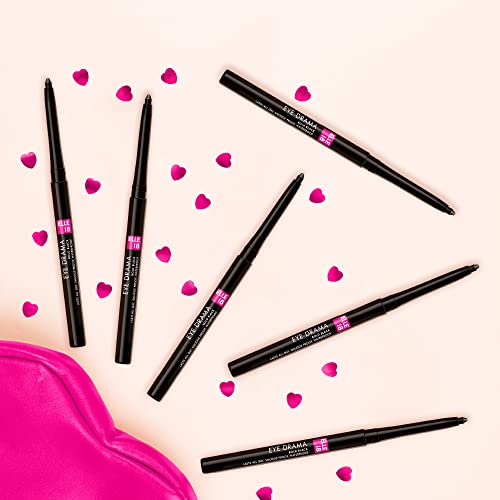 Lakmé Elle 18 Eye Drama Kajal, Super Black, Smudgeproof & Waterproof, 0.35 G, Matte Finish Pencil (Pack Of 2)