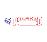 ACCU-STAMP2 Message Stamp with Shutter, 2-Color, POSTED, 1-5/8