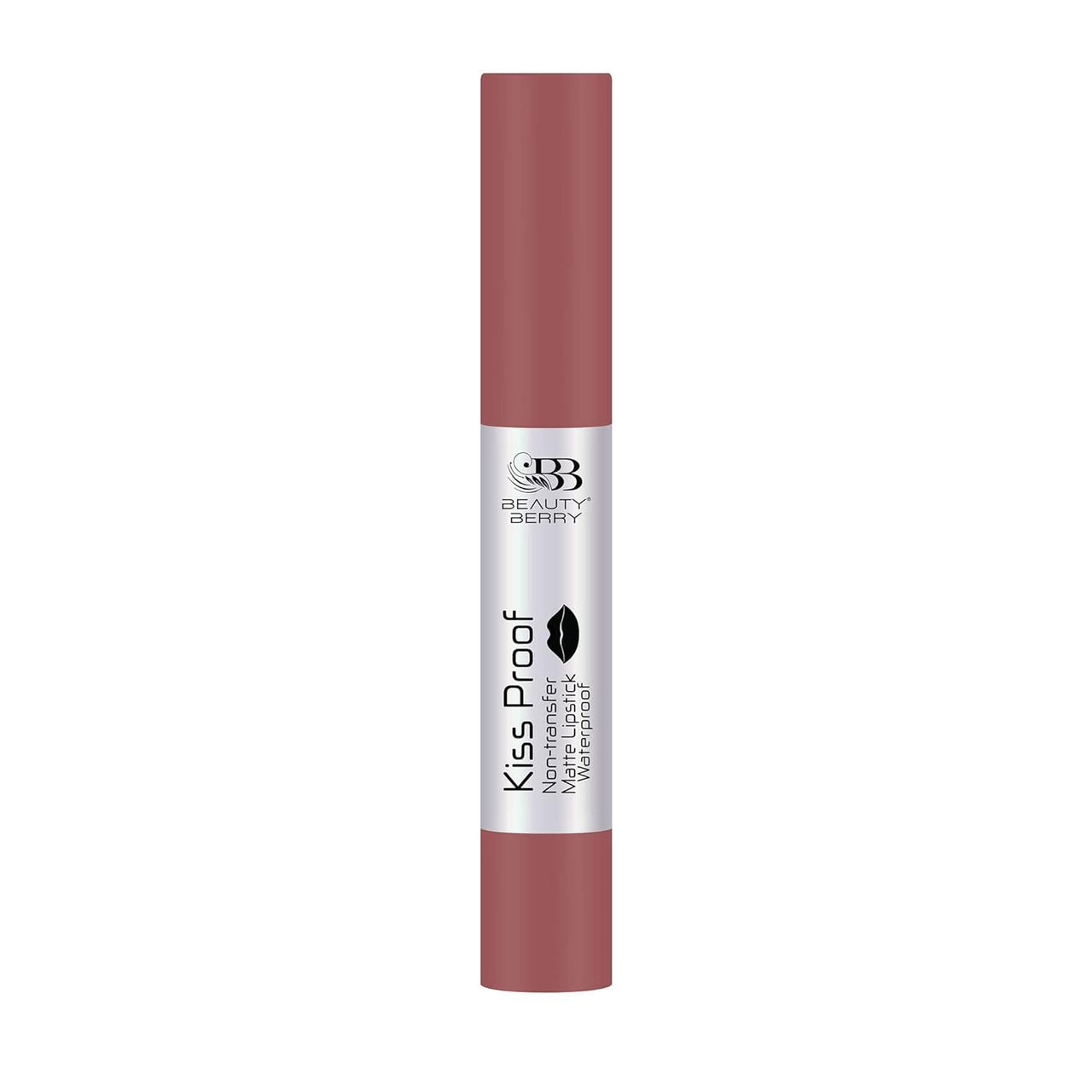 Beauty Berry Kiss Proof Non Transfer Matte Lipstick for Women, Waterproof Long Lasting Lip Crayon, Pack of 1. (Nudit -02)