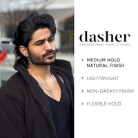 Dasher Hair Styling Cream, Lightweight Cream, Medium Hold Puck, With Argan Oil & Biotin, Flexible Hold & Water-Based, Shapes & Texturizes Hair (100g)