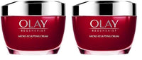 Olay Regenerist Micosculpting Day Cream | Hydrated, Plump, Bouncy Skin | With Hyaluronic Acid, Niacinamide and Peptides | Normal, Oily, Dry, Combination Skin | 50g (Pack of 2)