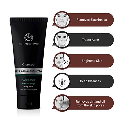 The Man Company Charcoal Kit Set Of 6 - Body Wash, Shampoo, Face Scrub, Face Wash, Cleansing Gel, Soap | Best Gift for Men | Combo Set for Husband, Boyfriend