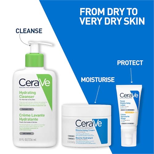 CeraVe Moisturizing Cream For Dry To Very Dry Skin (340gm) - Formulated with 3 Essential Ceramides And Hyaluronic Acid | Non-Comedogenic Moisturizer For Face and Body