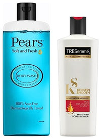 TRESemme Keratin Smooth Conditioner, 190ml & Pears Soft and Fresh Shower Gel, 250ml