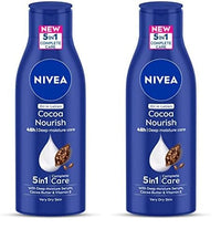 NIVEA Cocoa Nourish 200ml Body Lotion with Deep Moisture Serum| 48 H Moisturization | With Cocoa Butter & Coconut Oil | Non Greasy & Healthy Looking Skin |For Very Dry Skin (Pack of 2)