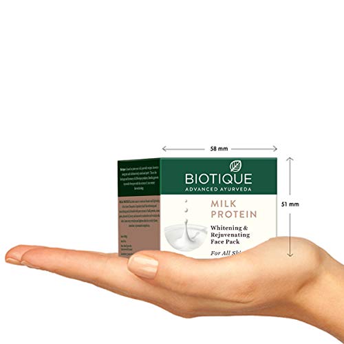 Biotique Milk Protein Instant Glow Brightening Face Pack For All Skin Types, 50gm