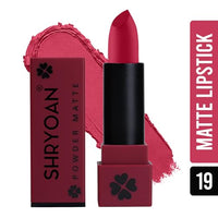 Shryoan Powder Matte Lipstick with Moisturizing and Hydrating Formula | For Every Day Use (3.2g) (Shade-19, Shade-19)