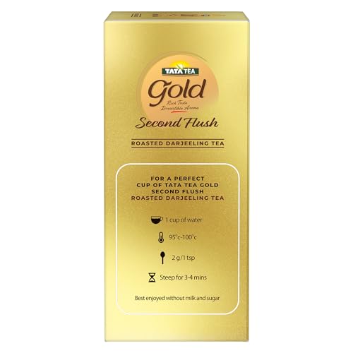 Tata Tea Gold Second Flush Roasted Darjeeling Tea, 250g, Smoky Aroma & Fruity Muscatel Flavour
