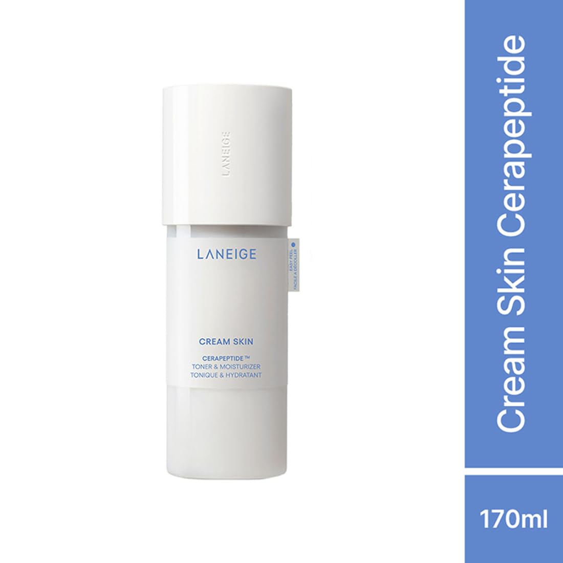 LANEIGE Cream Skin Toner & Moisturizer | Dual Function | Toner for Glowing Skin | Ceramides Moisturizer with Peptides | Boosts Skin Barrier & Lightweight | Korean Skincare | For Men and Women-170ml
