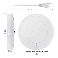 Smart Coffee Warmer, BESTINNKITS Auto On/Off Gravity-Induction Mug Warmer for Office Desk Use, Candle Wax Cup Warmer Heating Plate (Up to 131F/55C) (Black) Black