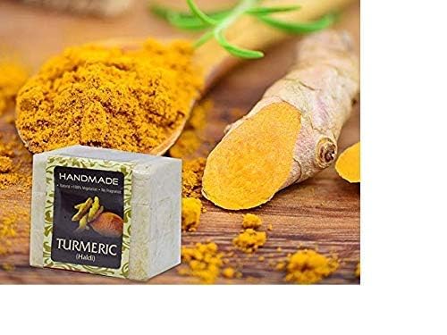 Passion Indulge Natural Handmade Bath Bar Soap - Turmeric (Pack of 3)