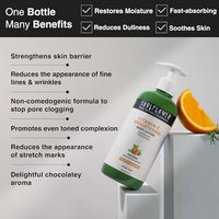Soulflower Vitamin C Body Lotion with Hyaluronic Acid for Natural UV Protection, Dark Spots reduction, skin Nourishment, Brightning, Hydration for All Skin Types | Light weight & non-sticky | 200ml