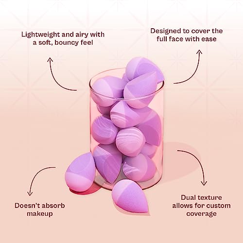 TYPSY BEAUTY Dip and Dab Makeup Sponge Blender | Dual-Sided Silicone and Foam Puff | Latex-Free, Soft, Durable | Face Blender for Foundation, Concealer, Powder | Compact Puff for Women