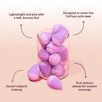 TYPSY BEAUTY Dip and Dab Makeup Sponge Blender | Dual-Sided Silicone and Foam Puff | Latex-Free, Soft, Durable | Face Blender for Foundation, Concealer, Powder | Compact Puff for Women
