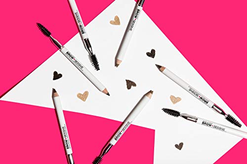 wet n wild Brow-Sessive Brow Pencil 9g- Dark Brown, Dual-Ended Eyebrow Pencil with Spoolie Brush for Thin and Thick Eyebrows, Natural Look Formula, Buildable Color Definition