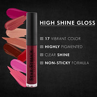 STARSTRUCK BY SUNNY LEONE Glossy Liquid Lip Color, Dark Maroon | Highly Pigmented, Hi-Shine & Non-Sticky Formula | Lip Gloss For Girls, Women | Starry Night