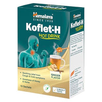 Himalaya Koflet-H Hot Drink | Ginger Flavor | Pack of 10 Sachets | Relief from Cough and Cold Symptoms | Contains Honey | Has Goodness of Herbs