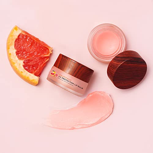PureSense Vitamin-C Rich Grapefruit UV Protection Lip Balm for Dry Damaged & Chapped Lips | Softens & Protects Lips | Sulphate & Paraben Free | 5 g