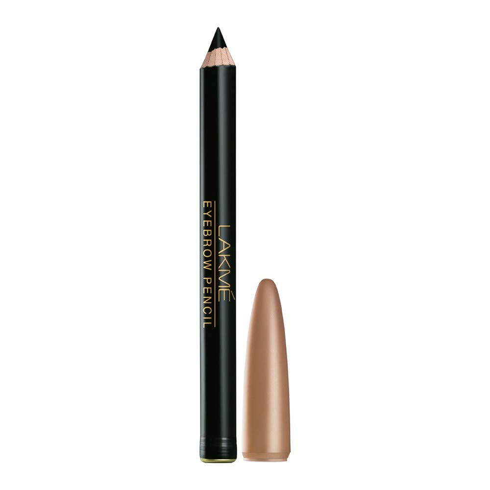 Lakmé Insta Eye Liner, Black, Water Resistant, Long-Lasting, 9 ml & Lakmé Eyebrow Pencil, Black, 1.2g Matte Finish