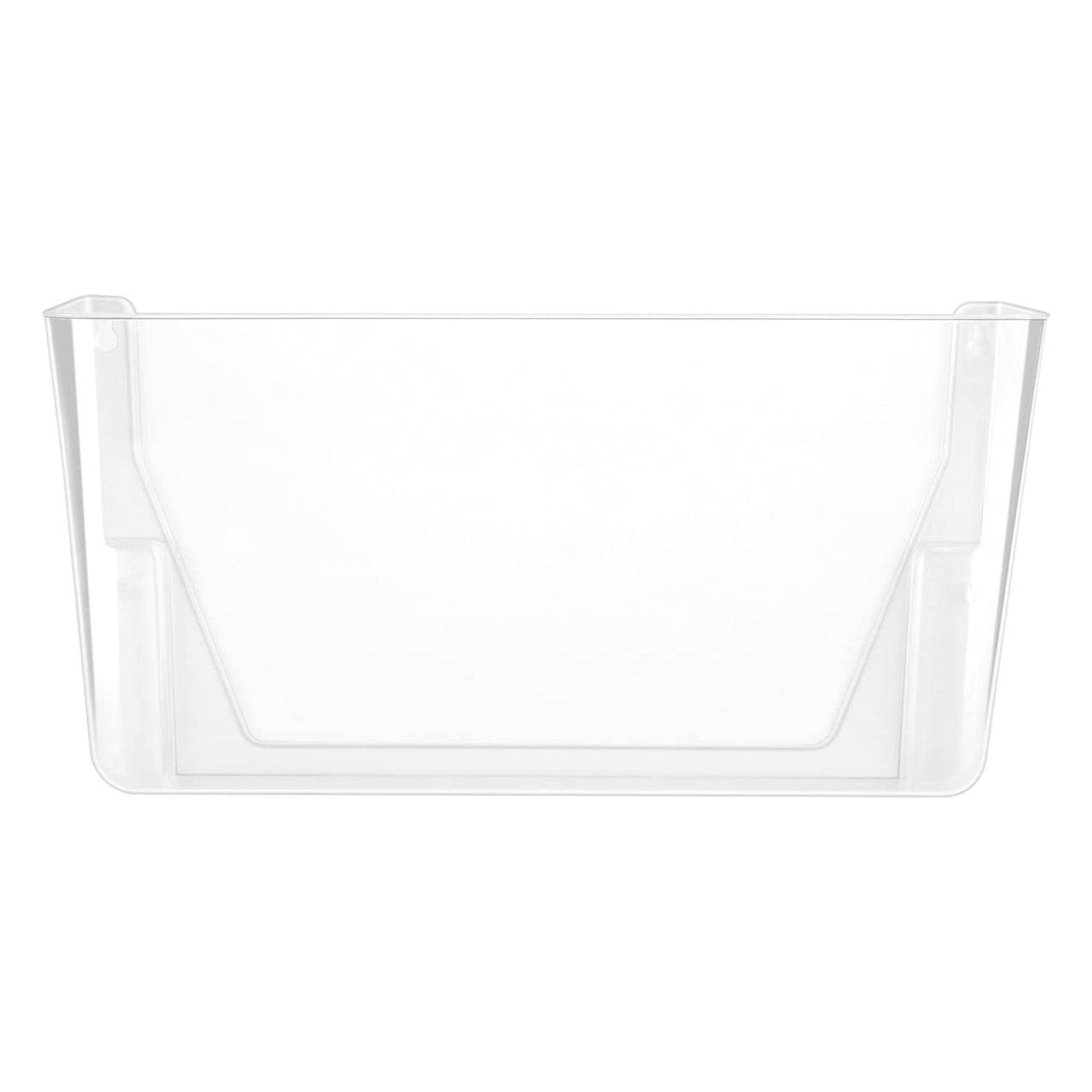 Basics Expandable Plastic Wall Pockets, File Organizer, Stackable, Letter Size, 1-Pocket, Clear