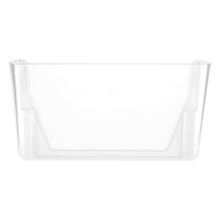 Basics Expandable Plastic Wall Pockets, File Organizer, Stackable, Letter Size, 1-Pocket, Clear