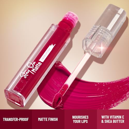 Swiss Beauty Stay On Matte Highly Pigmented Liquid Lipstick | With Vitamin E & Shea Butter | Smudge-Proof and Transfer-Proof | 24 Hour Stay | 2g, Shade- Ruch Berry