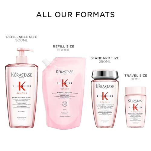 Kérastase, Genesis, Care Routine with Shampoo & Conditioner Trial Set for Fine and Brittle Hair, Against Hair Loss and Hair Breakage