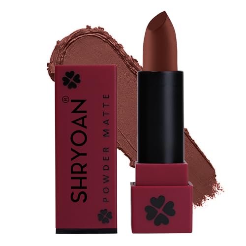 Shryoan Powder Matte Lipstick with Moisturizing and Hydrating Formula | For Every Day Use (3.2g) (Shade-04, Shade-04)