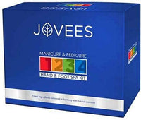 Jovees Herbal Manicure & Pedicure Spa Kit |240GM | Exfoliates Dead Skin With Cleanser, Scrub, Massage Cream, Soften Skin, Repair cracks | Improves Nail Texture
