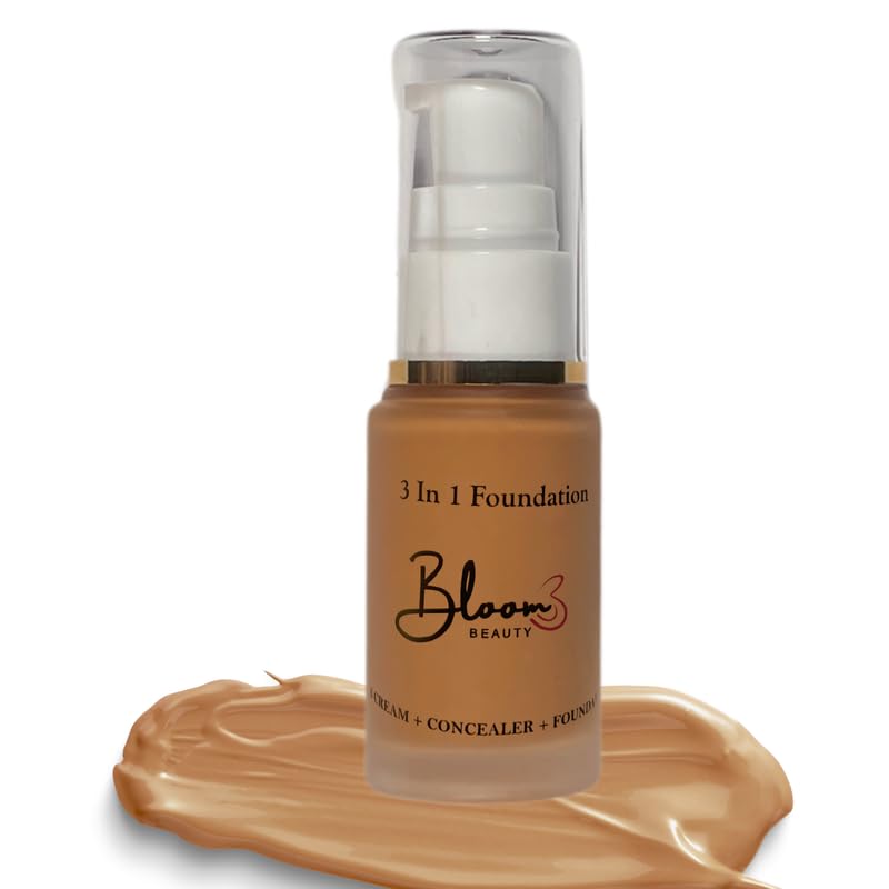 Bloom Beauty 3IN1 Foundation – Rich Espresso | Lightweight Formula | Flawless Matte Finish