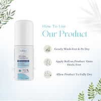 20% Urea Foot Cream Roll On With Salicylic Acid, Lactic Acid, Olive Oil | Foot Cream Moisturizer for Dry Cracked Feet | Repair and Moisturise Cracked Heels | Hydrates & Nourish Foot Care for Softens Skin | For Women & Men | (50ML * pack 2)