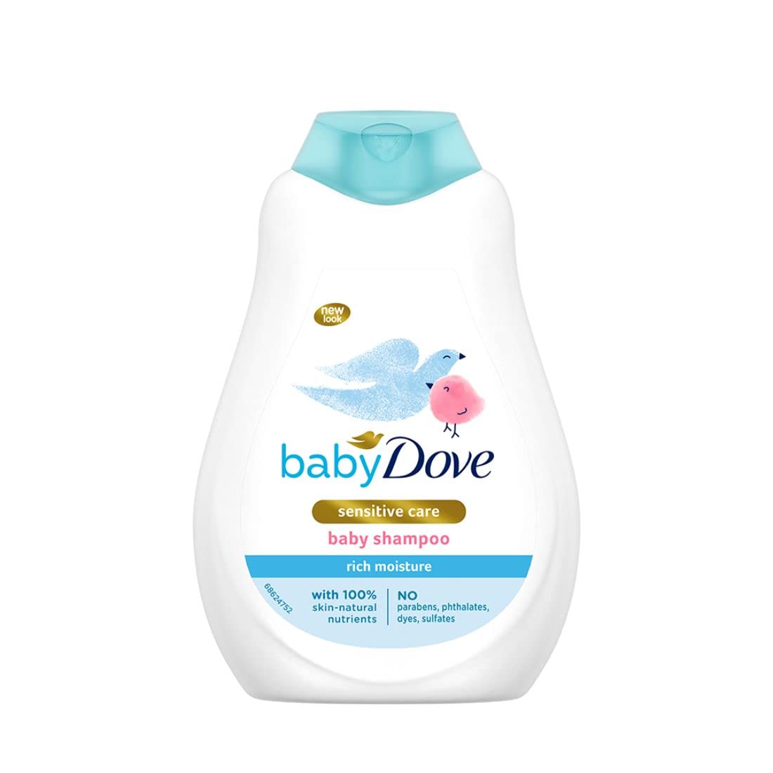 Baby Dove Shampoo 400 ml, Mild No Tears Rich Moisture Baby Shampoo for kids, Gentle Care for Baby's Soft Hair - No Sulphates No Paraben shampoo