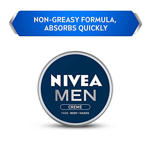 NIVEA Lip Balm, Fruity Strawberry Shine, 4.8g & Nivea Men Creme, Non Greasy Moisturizer, Cream For Face, Body & Hands, 75 ml
