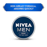 NIVEA Lip Balm, Fruity Strawberry Shine, 4.8g & Nivea Men Creme, Non Greasy Moisturizer, Cream For Face, Body & Hands, 75 ml
