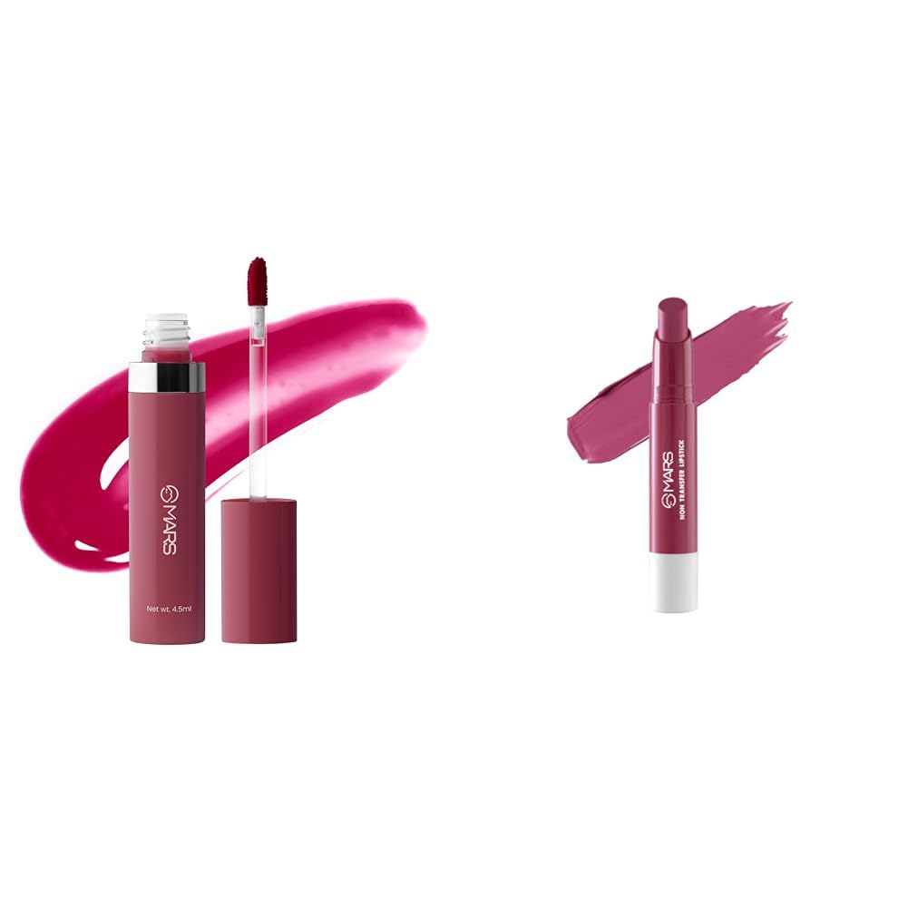 MARS Drip Lip Mist for Women (4.5 ml) (08-Plum Drip) Matte Super Stay Lipstick | Up to 12 Hours Long Lasting | Smudge Proof and Waterproof Lipstick for Women (2.6 gm) (09-PARADISE)