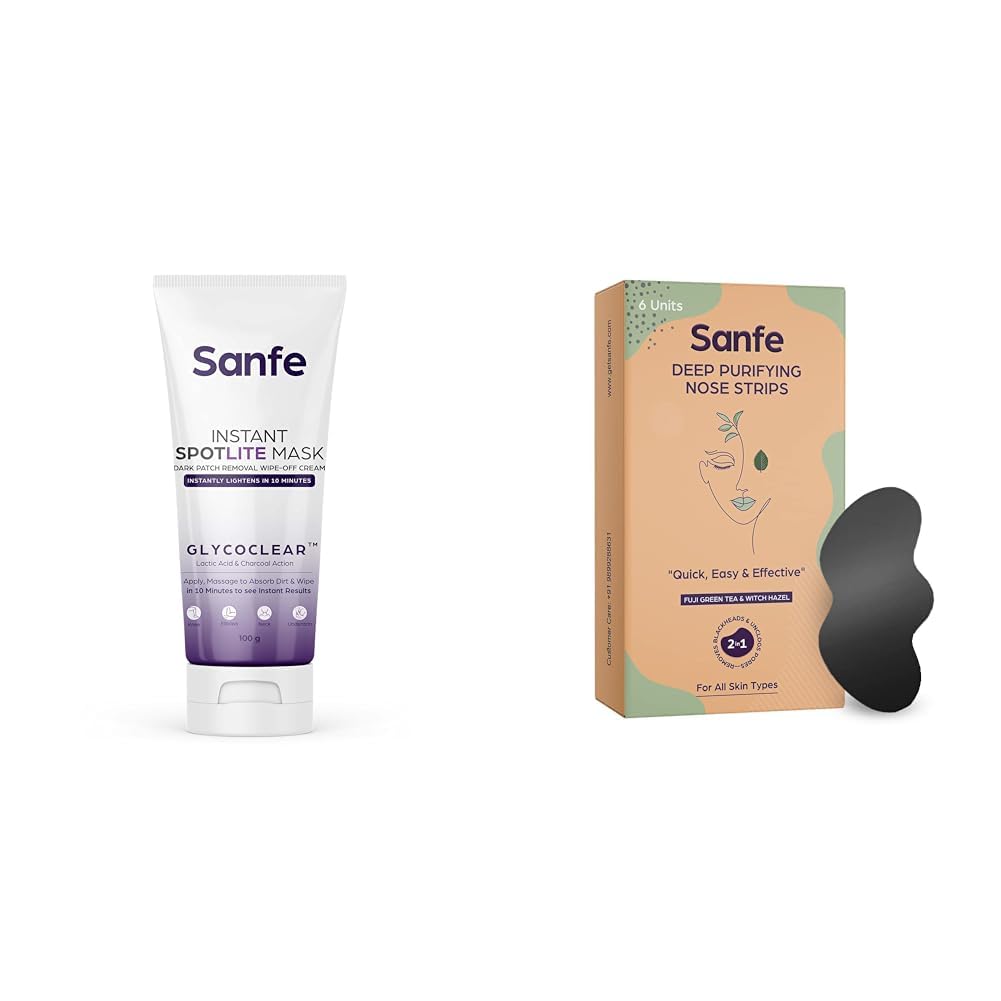 Sanfe Instant Spotlite Mask For Dark Underrams Neck & Body Deep Purifying Nose Strips, 100 Grams