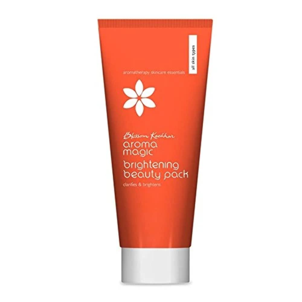 Aroma Magic Brightening Beauty Skin Face Pack| Delays sign of ageing| Removes dead skin cells| Essential Oil Of mandarin & Orange| Clarifying Face Pack for Men & Women |All Skin Types|100gm Pack of 1