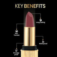 Beauty Berry Bold Babe Non-Transfer Matte Lipstick | Highly Pigmented, Lightweight, Smudge Proof & Waterproof Lipstick | Single Swipe Application, Long Lasting Lipstick for Women (Royal Rust Mehroon)